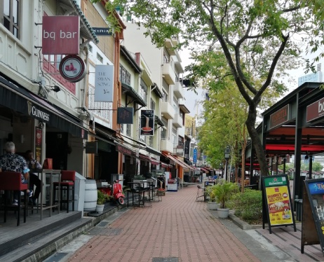 A famous food street in Singapore